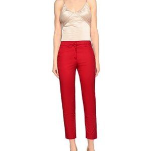 PAUL & SHARK, Yachting Club, Red, Cotton Stretch crop Trousers. Sz 44 fits sz 6